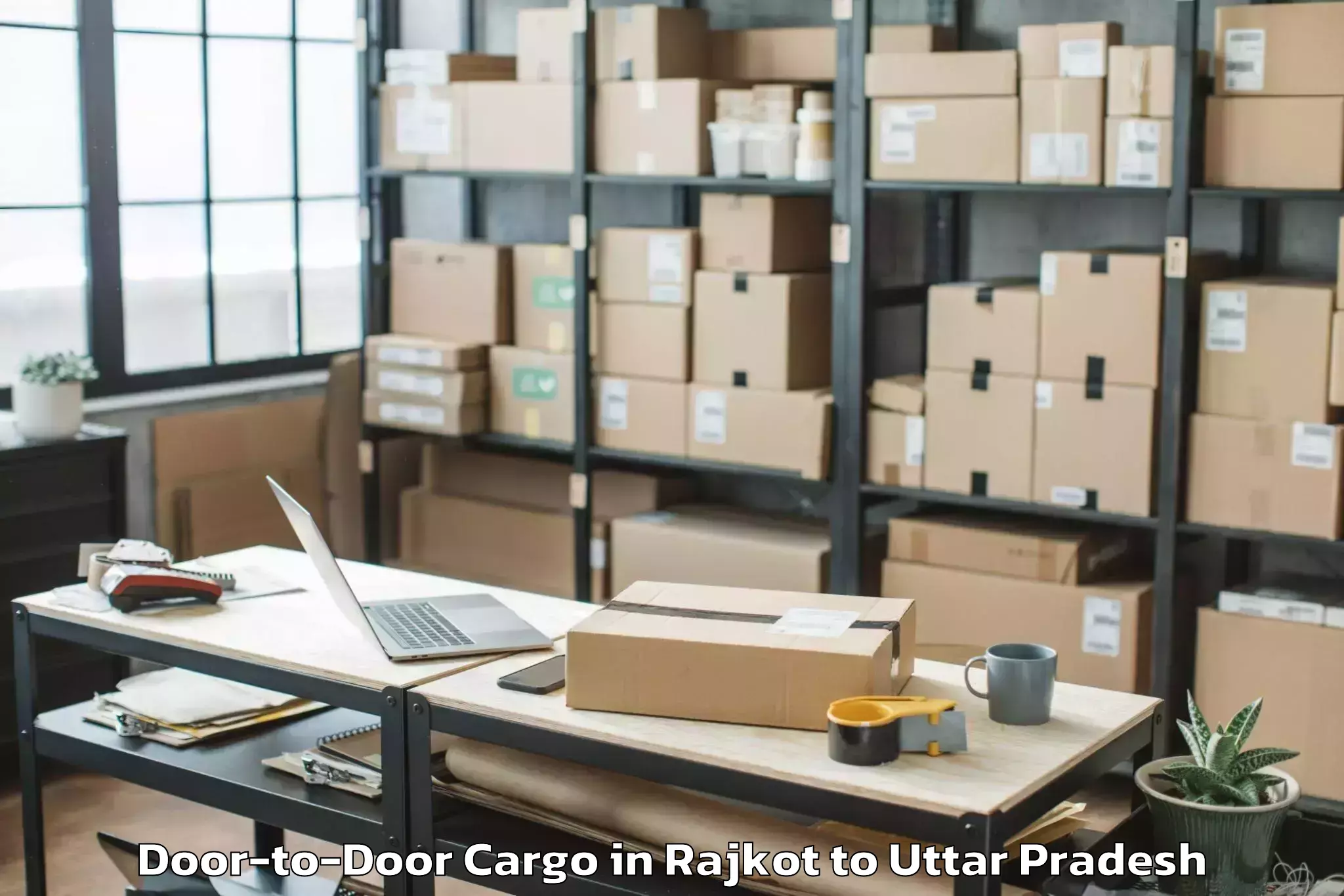 Book Rajkot to Kaushambi Door To Door Cargo Online